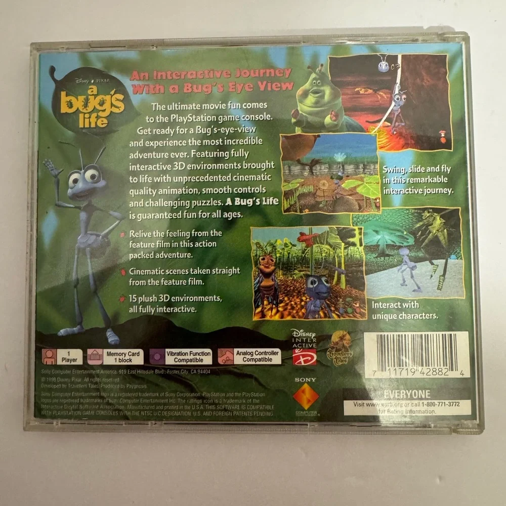 A Bug's Life (Sony PlayStation 1, 1998) PS1 Complete With Manual -